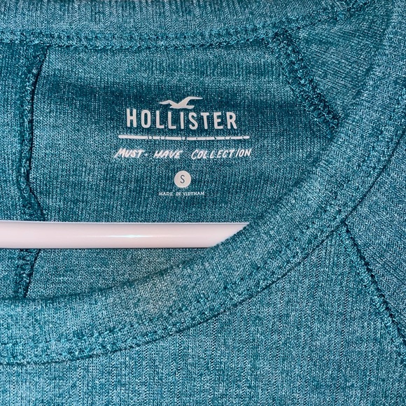 Teal Long sleeve T-shirt, Hollister, Size Small - Picture 3 of 4